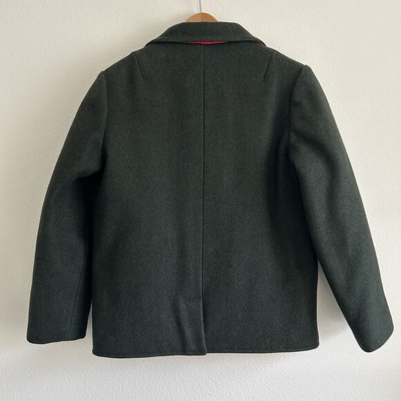 VTG Weather Winky Wool Schoolboy Blazer Coat Dark Green Kids 14/16 XL - Picture 2 of 16